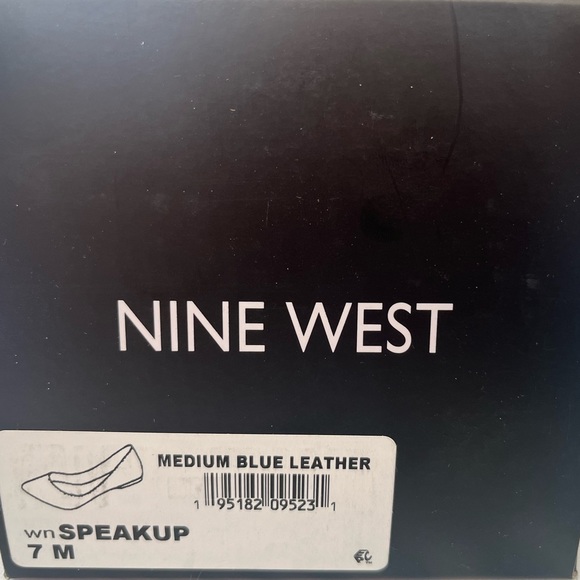 Nine West Speakup Round Toe Slip-on Ballet Flats Blue 7 - Picture 6 of 6